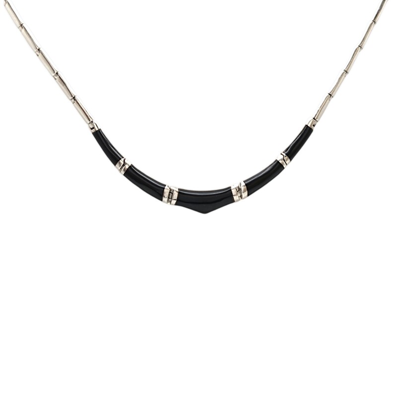 Conjunto collar Vintage - Plata 925 - Piedra Ónix- CJ3081 Conpiedra