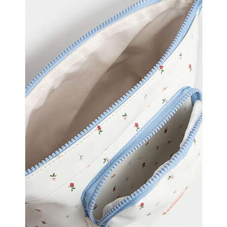 Portacosméticos Rosa Estampado Flores