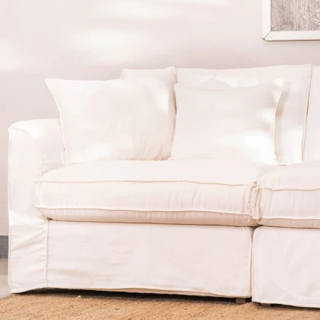 Sillón Esquinero Modulado Delfina Blanco