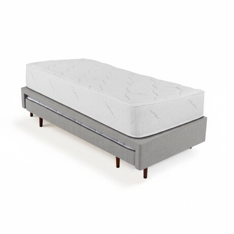 SOMMIER 1 PLAZA PLATINUM + BOX MARINERO GRIS