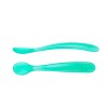 Set x2 cucharas silicona CHICCO verde agua