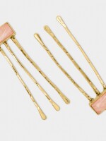 Pendientes Barras Con Piedra rosa