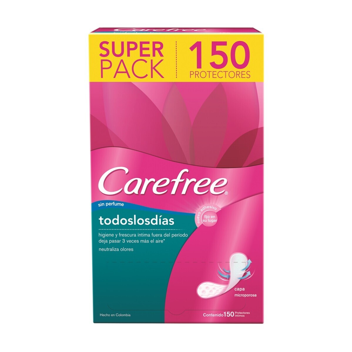 Carefree protectores diarios todos los días x150 