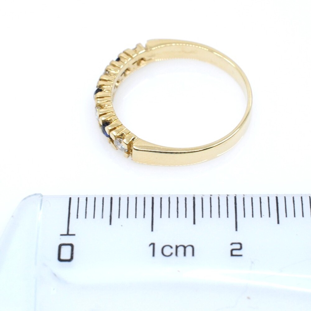 Anillo en oro 18k brillantes y zafiros Anillo en oro 18k brillantes y zafiros