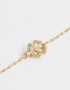 Pulseras Flexibles Bañada en Oro Pulsera Flexible Trébol Bañada En Oro - Dorado