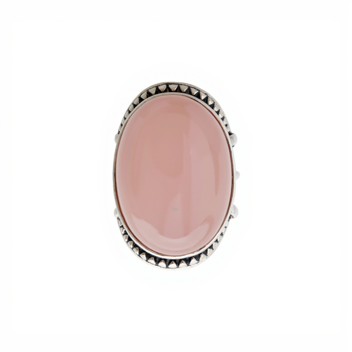 Anillo Oval-Plata 925-Piedra Cuarzo rosa-AN3948 - conpiedra 