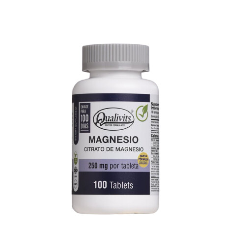 Qualivits Citrato de Magnesio 250mg 100caps Qualivits Citrato de Magnesio 250mg 100caps