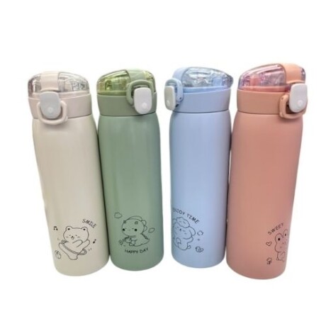 Termo infantil liso con dibujo 500 ml Rosa