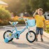 Bicicleta infantil Shengdi Rod 12 Canasto Parrilla Rueditas Celeste 1