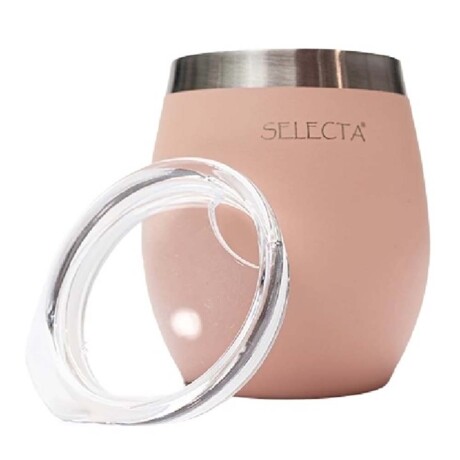 Kit Aqua de Termo 750Ml y Mate c/Tapa Acero Inox Doble Pared Rosa