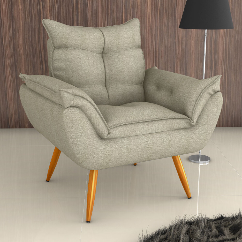 Sillón 1 cuerpo Poltrona Turin Beige
