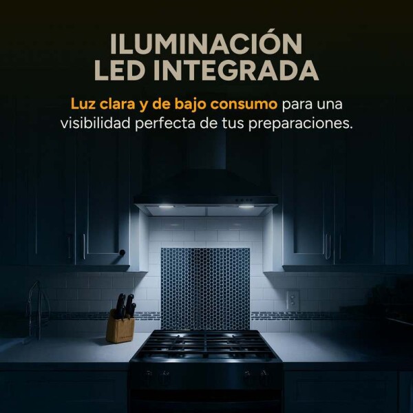 Campana De Cocina Extractor Goldtech 60cm Inoxidable Luz Variante Color Plateado