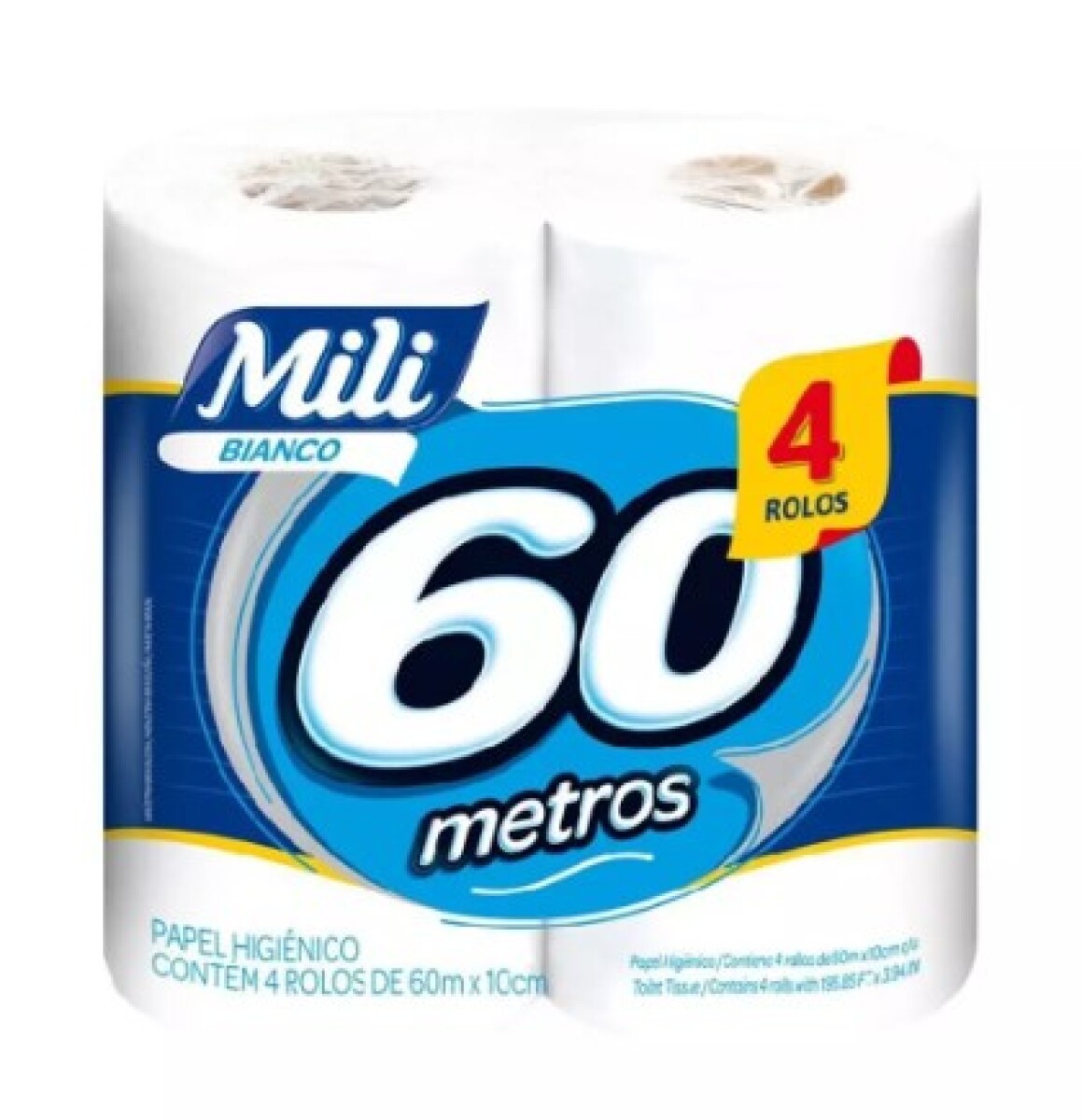 Mili papel higiénico 60 mts x4 rollos 