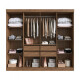 Ropero Placard 8 Puertas 4 cajones Dormitorio Negro