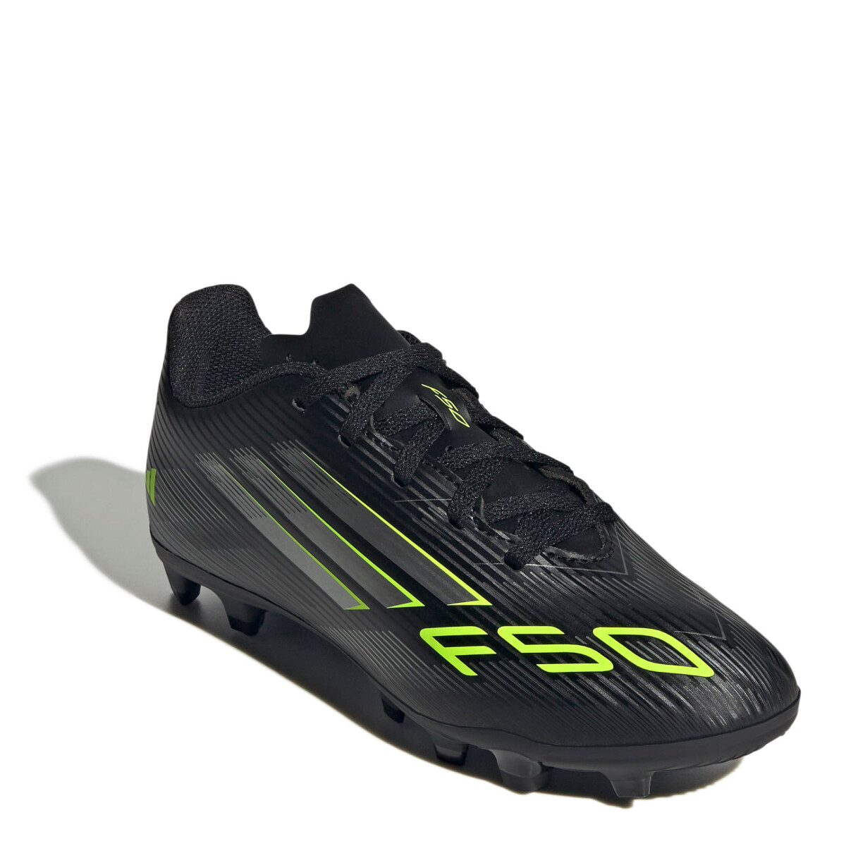 Championes de Niños Adidas Futbol 11 F50 Club Jrs - Negro - Plateado - Amarillo Limon 