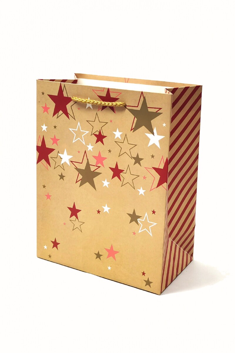 Bolsa De Regalo Estrellas Mediana - Rojo 