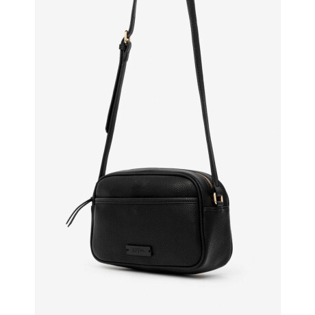 Bandolera Con Bolsillo Delantero Negro