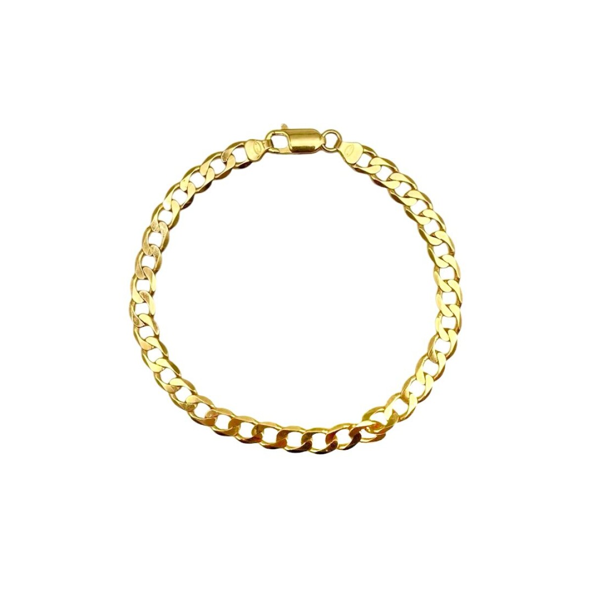 Pulsera cubana - Oro bajo -Sin Piedra-PU8098 - sinpiedra 