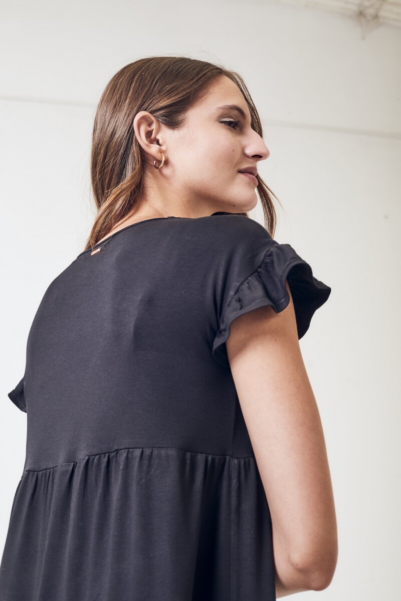 Vestido Volados Negro