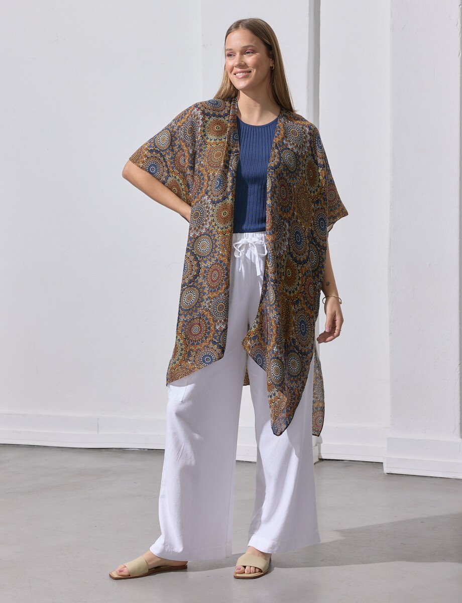 Kimono Printed - Multi/anaranjado 