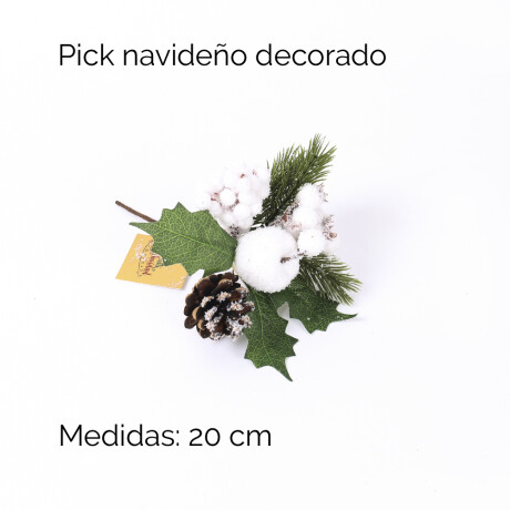 Pick Navideño Decorado 20cm Pick Navideño Decorado 20cm