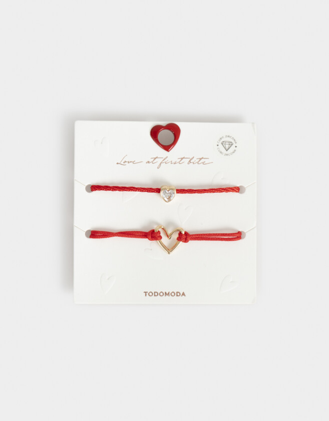 Pulseras Flexibles Sets Con corazón Set De Pulseras Flexibles - Dorado