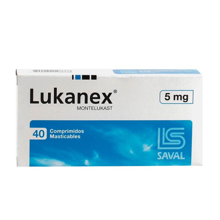 LUKANEX 5 MG. CJ X 40 COMP. MASTIC. única