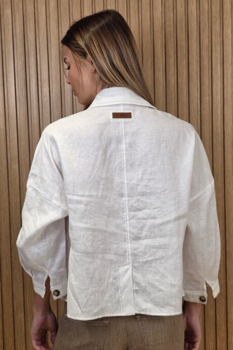 Sobrecamisa Greta Puro lino Blanco