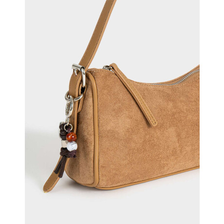 Bandolera Suede Chocolate Marron Camel