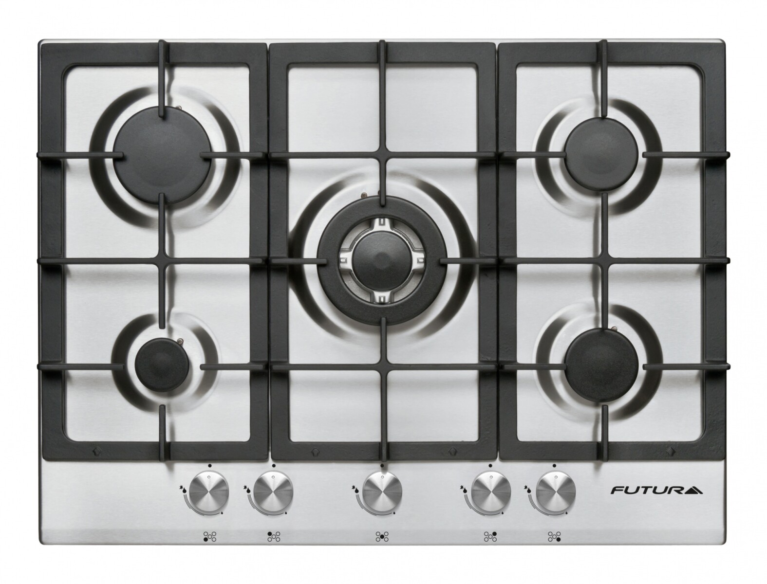 ANAFE FUTURA A GAS INOX 5 QUEMADORES FUT-AG700X-5 