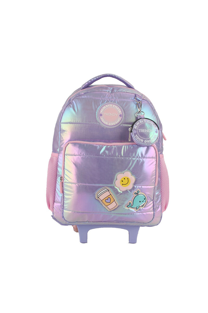 Mochila escolar con ruedas Puffer Multicolor