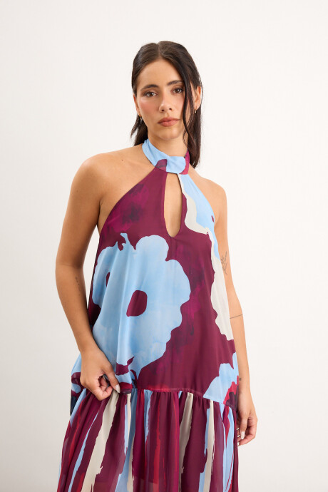 Vestido Halo Bordó