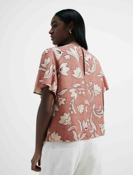 BLUSA MANGA CORTA ESTAMPADA BLUSA MM FEM