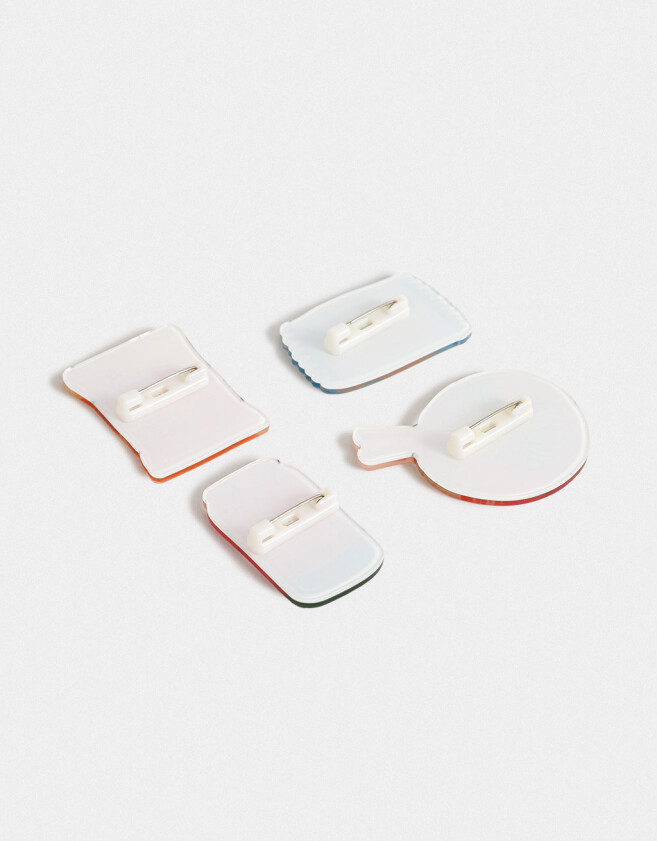 Pin Acrilico Set De Pins Korean Food - Combinacion Multicolor