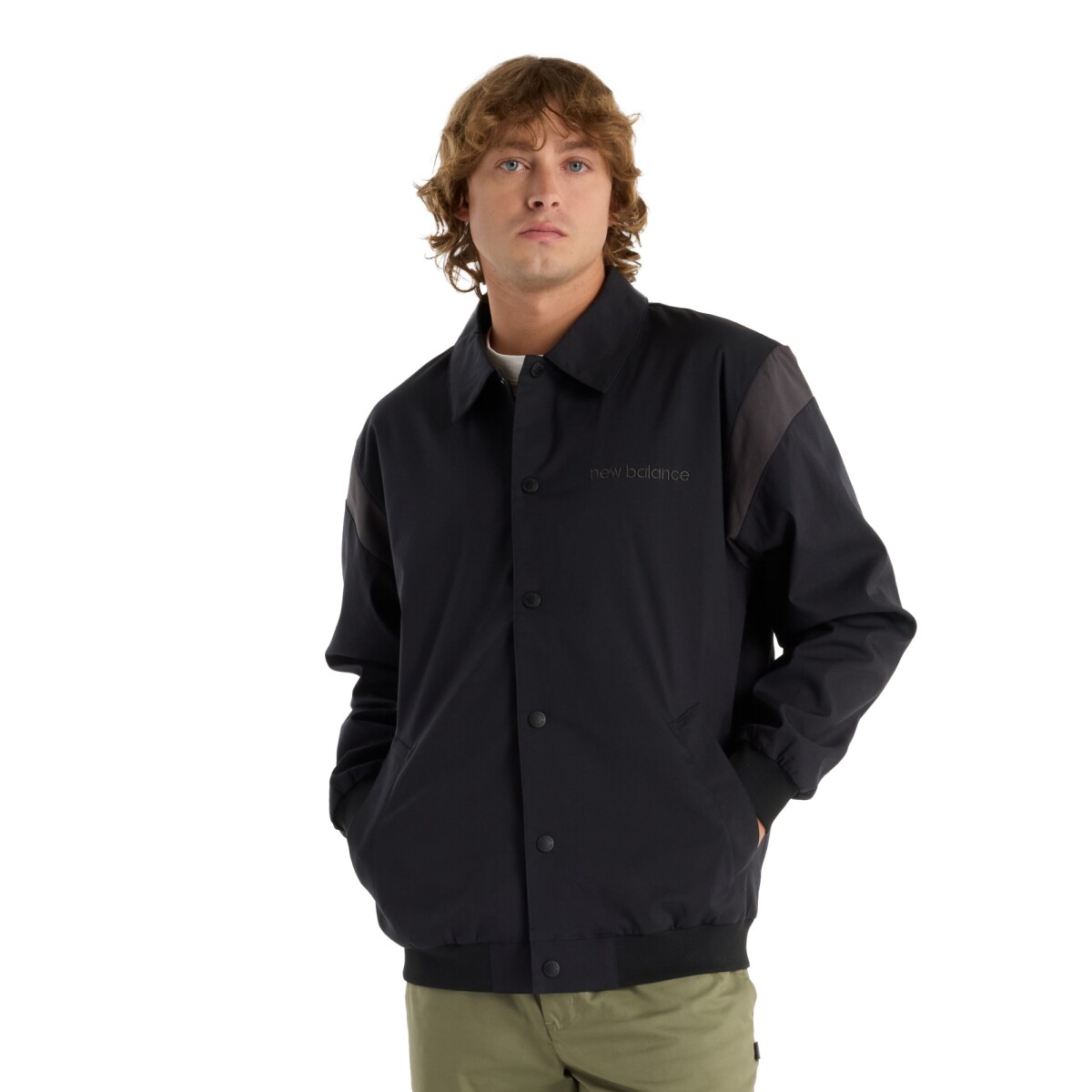 Campera New Balance de Hombre - Athletics Varsit - MO51507BK - BLACK 
