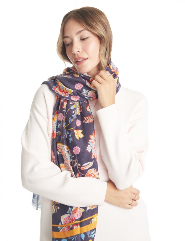 Pashmina Flores AZUL/MULTI