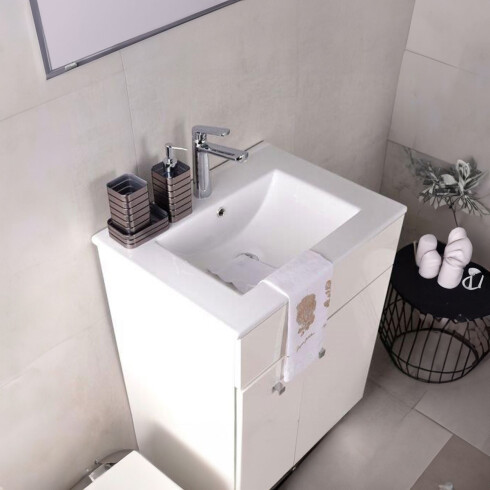 MUEBLE BAÑO BACHA CADRIA PARA APOYAR PORCELANA BLANCO 60CM 000