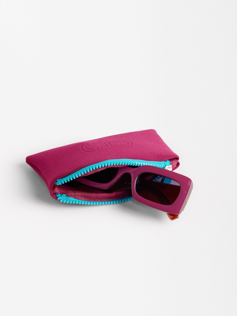 Gafas De Sol Rectangulares burdeos