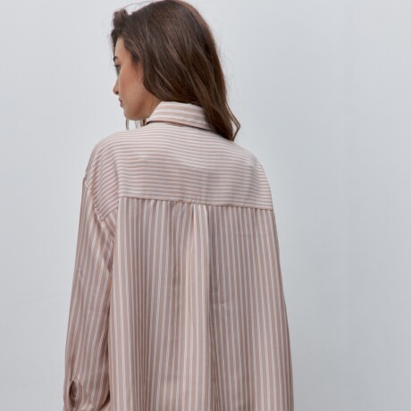 CAMISA DANAE STRIPE Beige