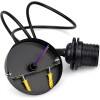 Porta lampara con cable colgante E27 negro Porta lampara con cable colgante E27 negro