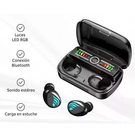 Auriculares M27 Bluetooth Inalámbricos Recargables Táctiles Negro