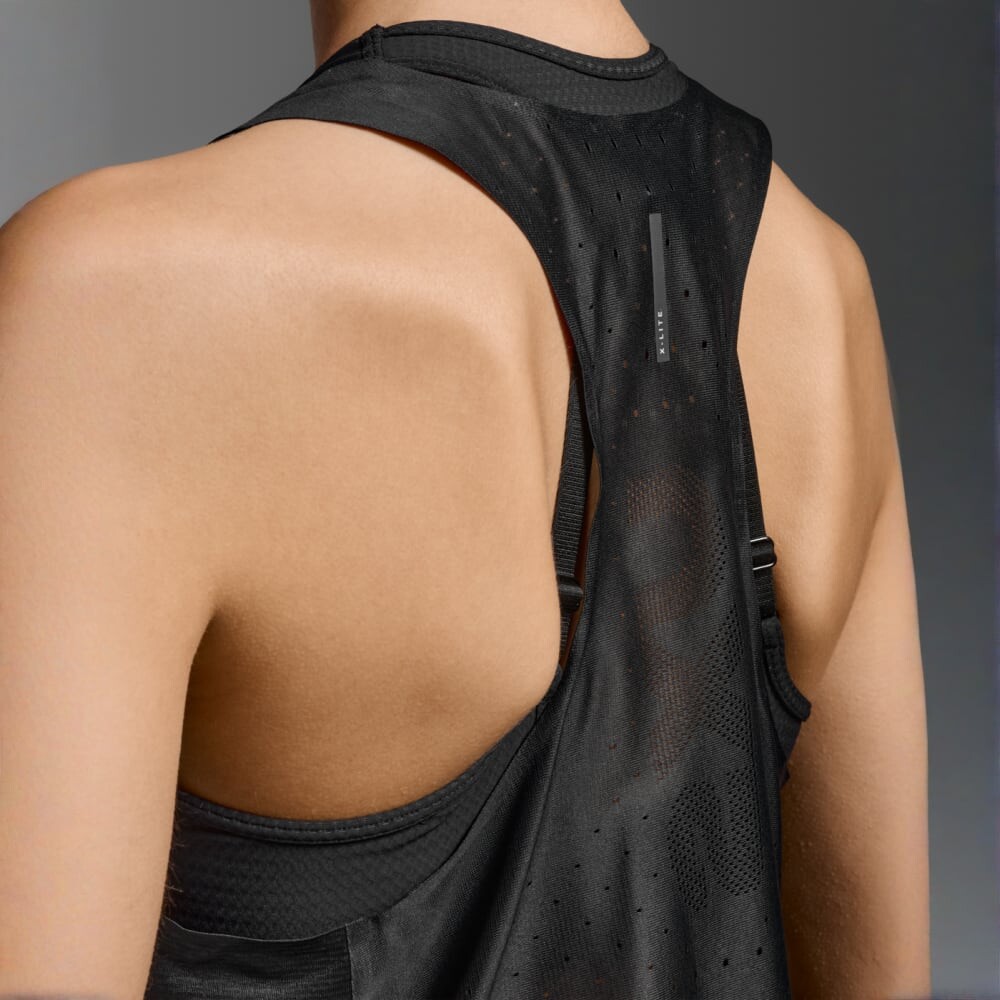 Bividi Running Light Speed React Crop Singlet Mujer Black/black Reflective