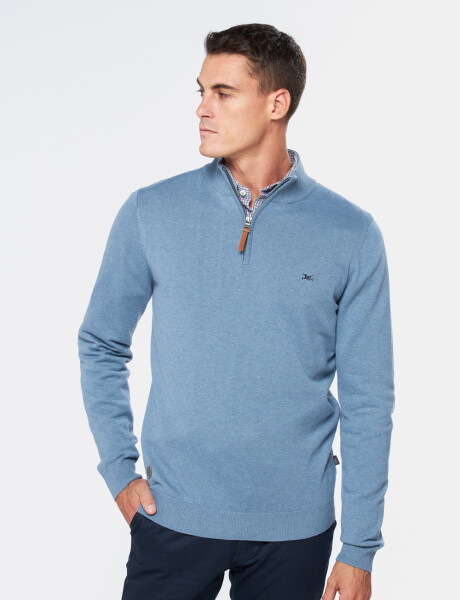 BUZO TEJIDO MEDIO CIERRE Denim