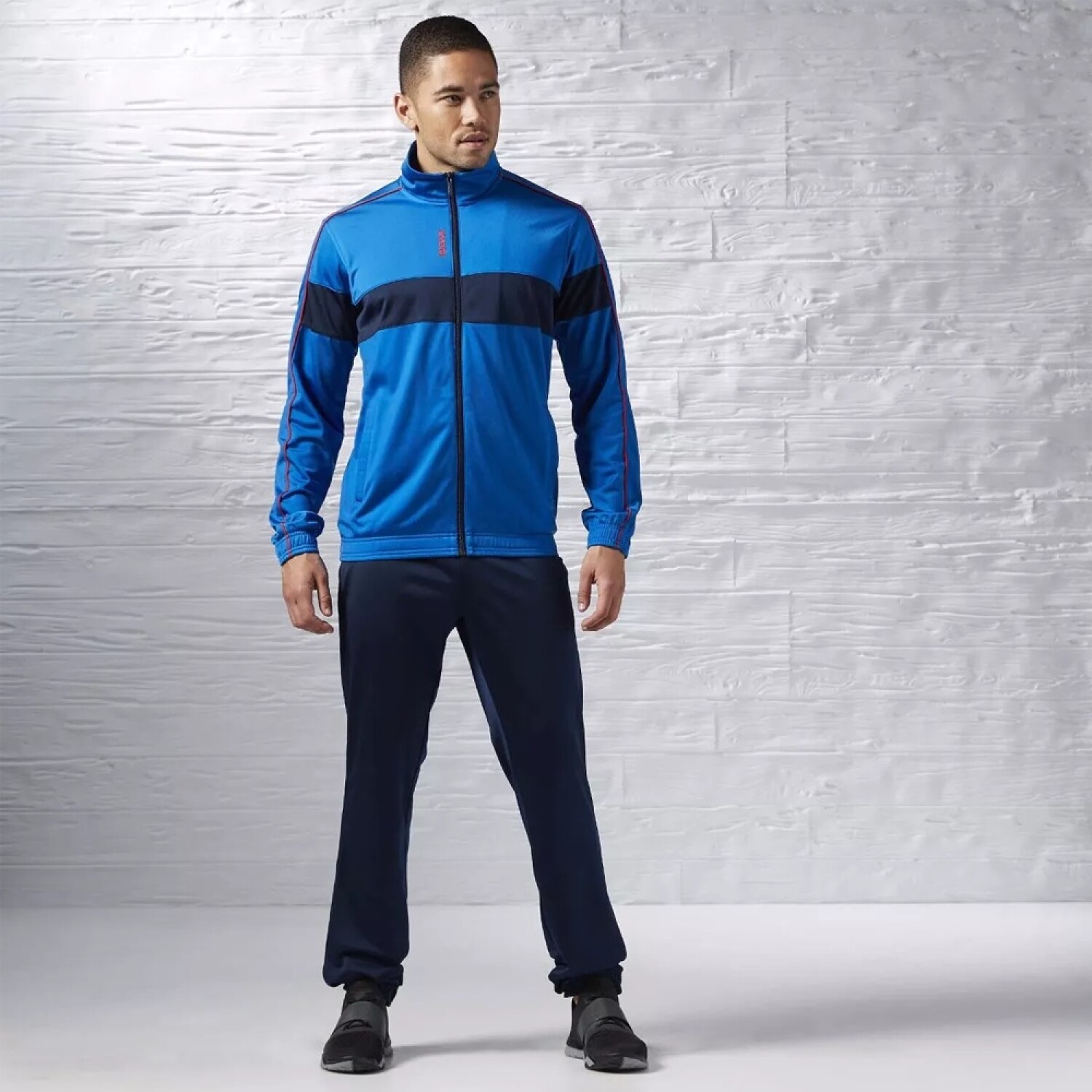 Equipo Deportivo Campera Pantalon Reebok Hombre Ts Tricot Azul HTS