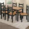 Juego Comedor 6 Sillas Francine Negro/miel Juego Comedor 6 Sillas Francine Negro/miel