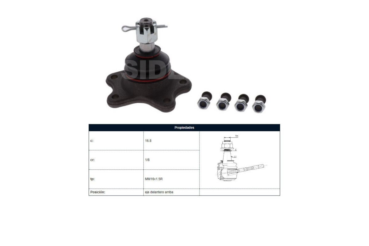 Rotula Del Superior Izq/Der Toyota Hilux 1.8/1.2/2.4/2.8/3.0-Deer 2.2 Rotula Del Superior Izq/Der Toyota Hilux 1.8/1.2/2.4/2.8/3.0-Deer 2.2
