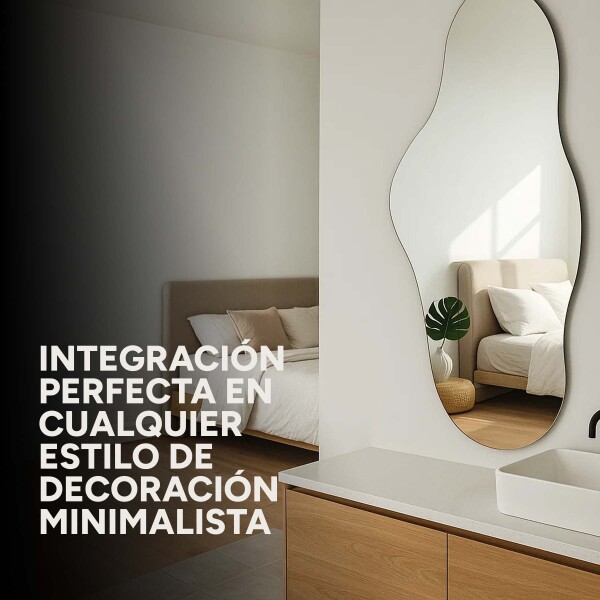 Espejo de Pared Decorativo Minimalista Diseño Nube 110x50 cm Diseño Nube