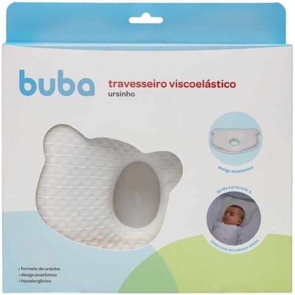 Almohada anti cabeza plana BUBA OSO blanco