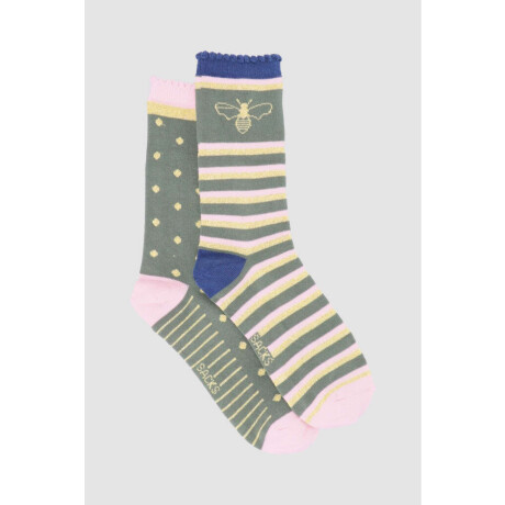 Medias de algodón. en pack de 2 en variedad de diseños. Variante 27