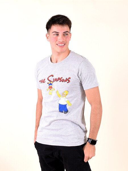 REMERA THE SIMPSONS GRIS